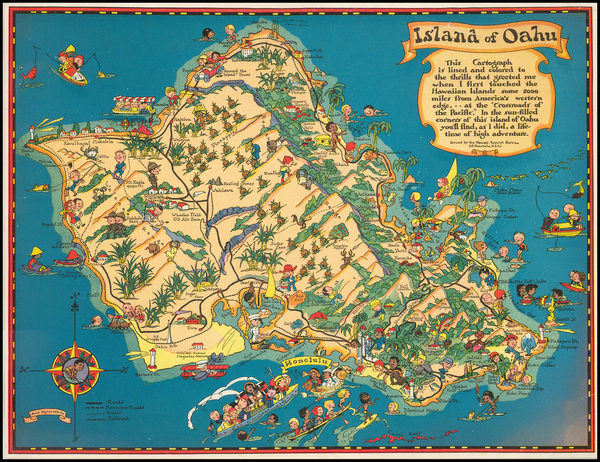 96-Hawaii and Hawaii Map By Ruth Taylor White