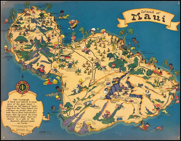 38-Hawaii and Hawaii Map By Ruth Taylor White