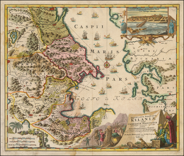 5-Russia, Central Asia & Caucasus and Russia in Asia Map By Johann Baptist Homann