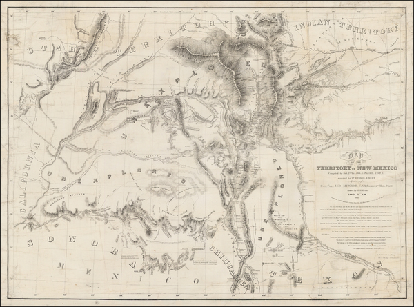 73-Southwest and Rocky Mountains Map By U.S. Army Corps of Topographical Engineer / John Parke / R