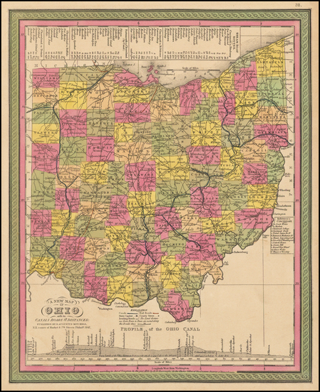 55-Midwest Map By Samuel Augustus Mitchell