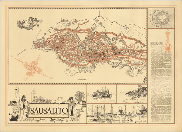 58-Pictorial Maps and Other California Cities Map By Joanne W. Davis