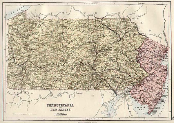 17-Mid-Atlantic Map By Adam & Charles Black