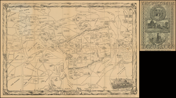 28-Holy Land Map By Beyt-Ul-Makdes Library 