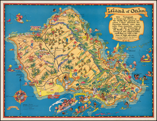 94-Hawaii and Hawaii Map By Ruth Taylor White