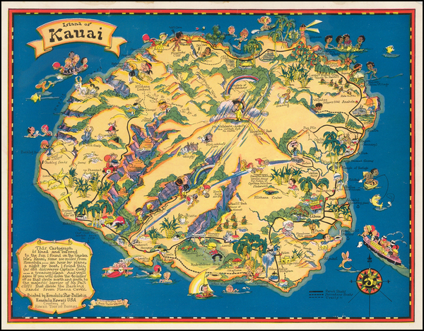 14-Hawaii and Hawaii Map By Ruth Taylor White