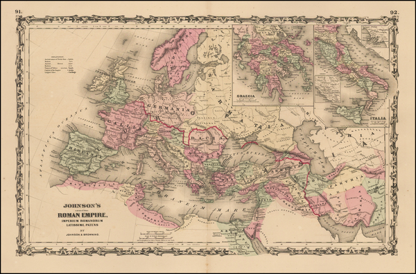 15-Europe, Balkans and Mediterranean Map By Alvin Jewett Johnson  &  Ross C. Browning