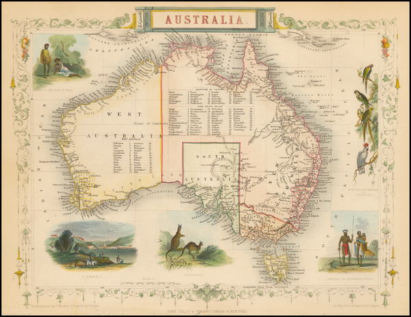 59-Australia Map By John Tallis