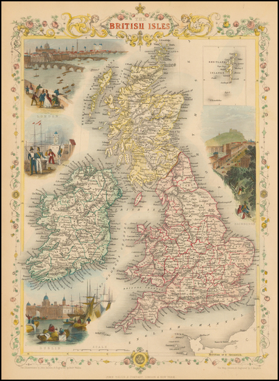 47-British Isles Map By John Tallis