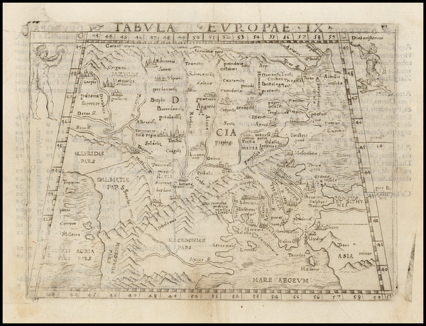 23-Balkans, Turkey and Greece Map By Giacomo Gastaldi