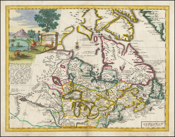 75-Midwest and Canada Map By Giambattista Albrizzi