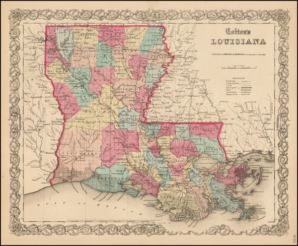 31-South Map By Joseph Hutchins Colton