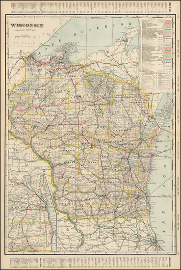 64-Midwest Map By George F. Cram