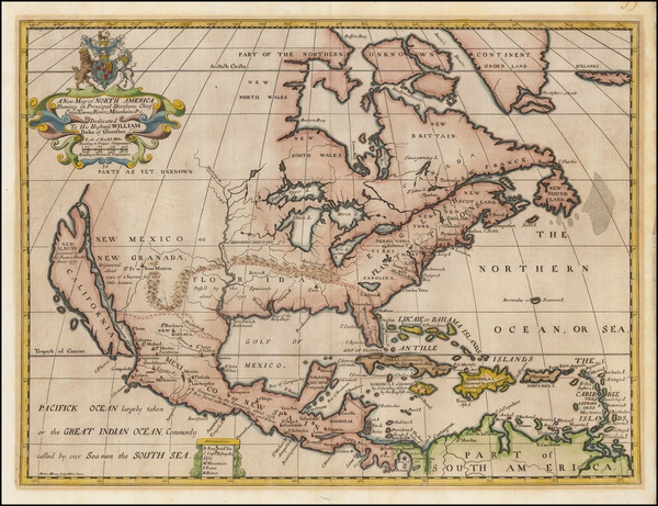 50-North America and California as an Island Map By Edward Wells