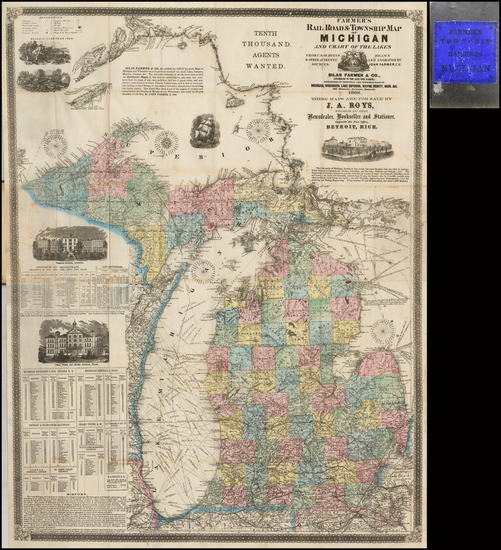 36-Midwest Map By Silas Farmer & Co.