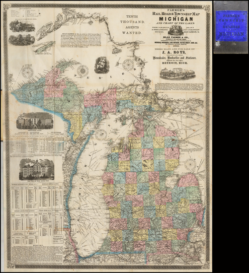 67-Midwest Map By Silas Farmer & Co.