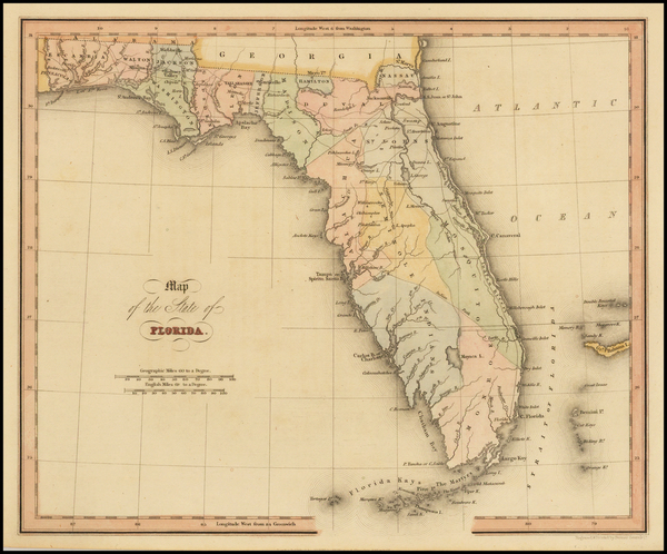 32-Florida Map By Hinton, Simpkin & Marshall