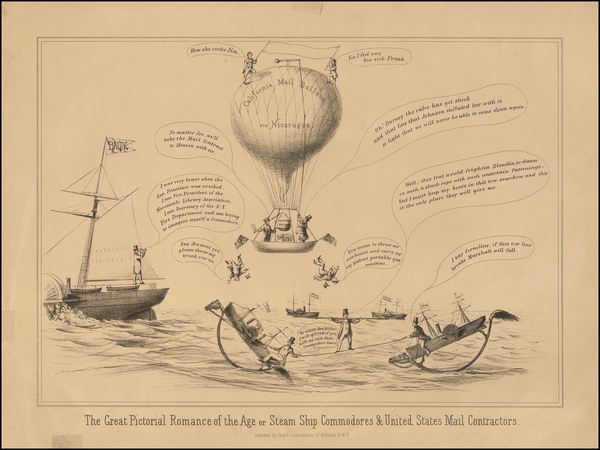 0-United States, California and Curiosities Map By Charles F. Gildersleave