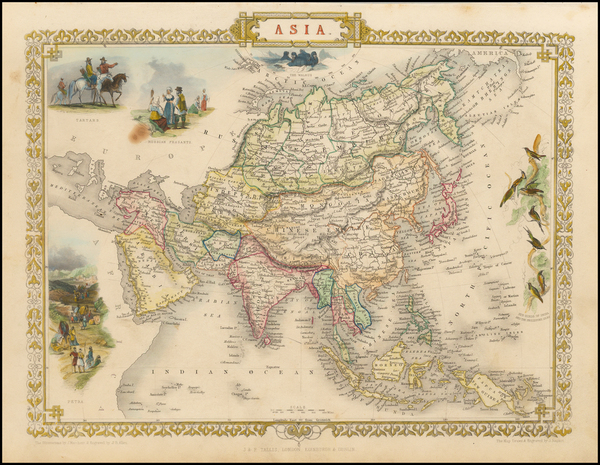 90-Asia and Asia Map By John Tallis