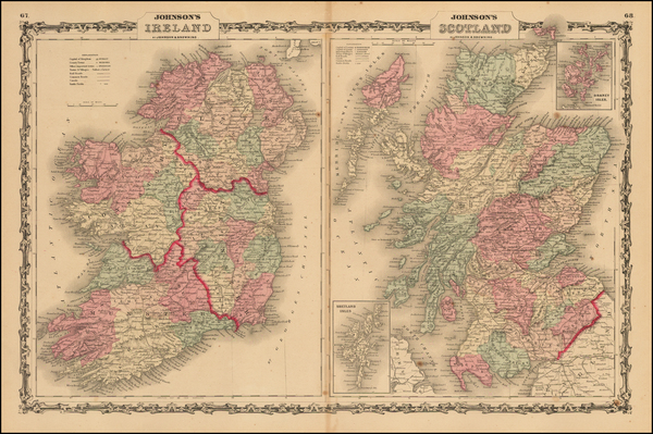 37-British Isles, Scotland and Ireland Map By Alvin Jewett Johnson