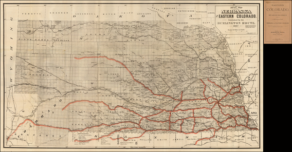 78-Plains, Nebraska and Rocky Mountains Map By Burlington Route