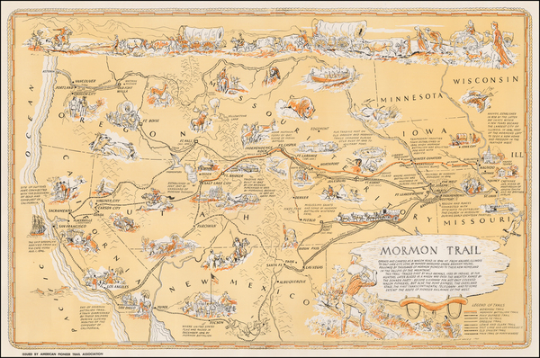 30-Midwest, Plains, Southwest, Rocky Mountains and Pictorial Maps Map By J. Rulon Hales