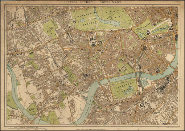 2-British Isles and London Map By Edward Stanford