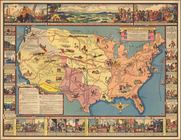 78-United States and Pictorial Maps Map By August Kaiser