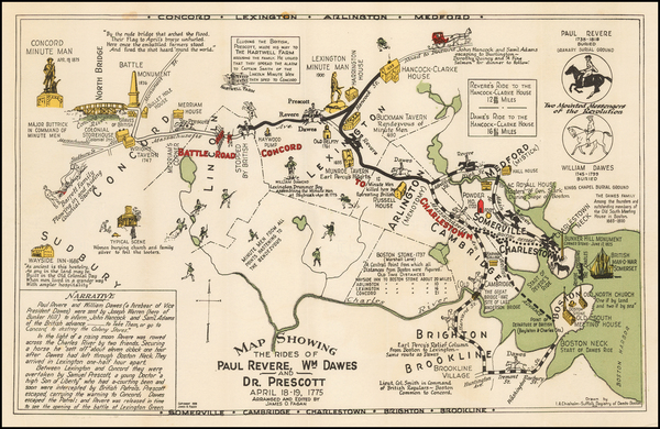 25-New England Map By I.A. Chisolm / James O. Fagan