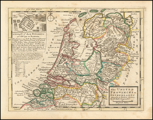 99-Netherlands Map By Herman Moll