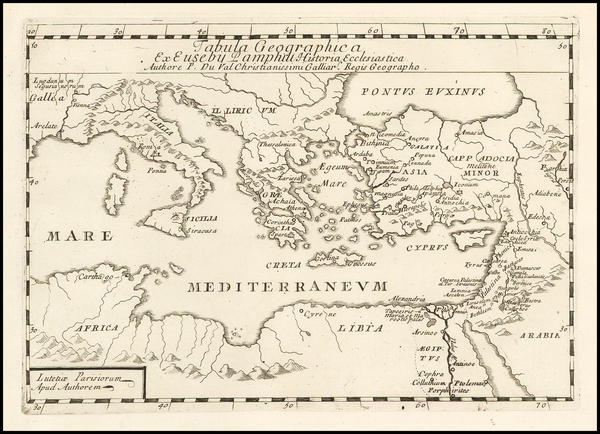 98-Turkey, Mediterranean and Turkey & Asia Minor Map By Pierre Du Val