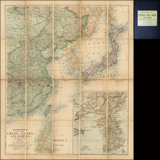 6-China, Japan, Korea and Philippines Map By Edward Stanford