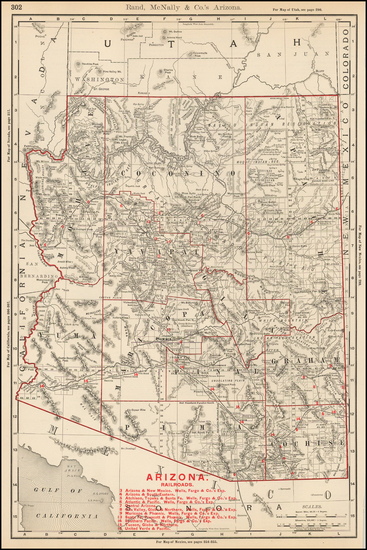 87-Southwest Map By Rand McNally & Company