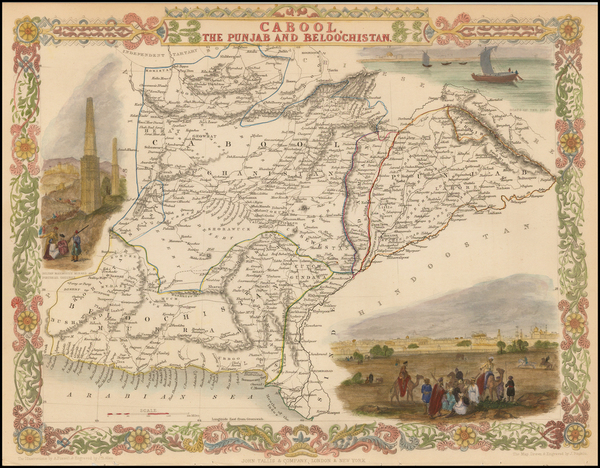 78-India, Central Asia & Caucasus and Middle East Map By John Tallis