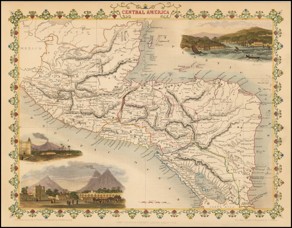 17-Central America Map By John Tallis