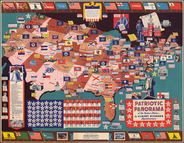 39-United States Map By F. E. Cheeseman