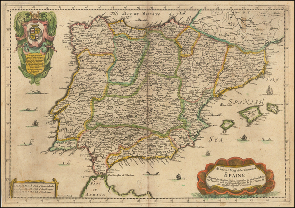 31-Spain and Portugal Map By Richard Blome