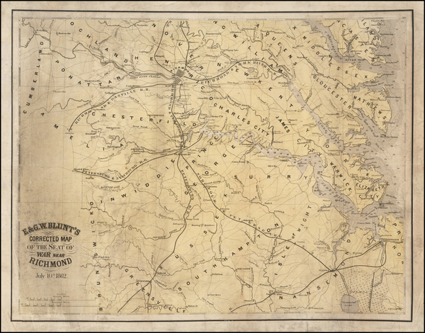 11-Virginia Map By E & GW Blunt