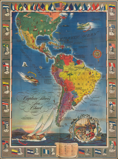 13-United States, North America, South America and America Map By Neff