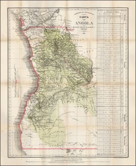 85-South Africa and West Africa Map By Antonio Augosto de Oliveira