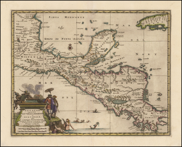 61-Mexico, Caribbean and Central America Map By Pieter van der Aa