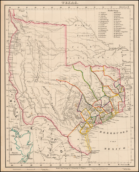 53-Texas Map By Carl Flemming