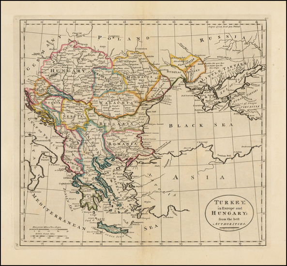 71-Hungary, Balkans, Turkey and Greece Map By 