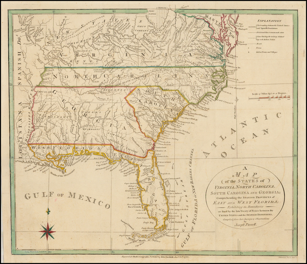 24-United States, Mid-Atlantic, South, Southeast and Midwest Map By Joseph Purcell