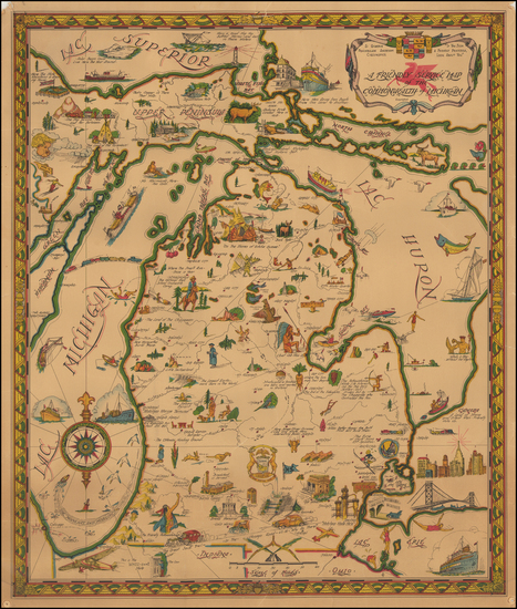 86-Midwest Map By Mobile Oil Company