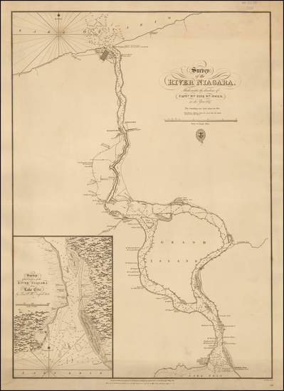 89-New York State and Canada Map By British Admiralty