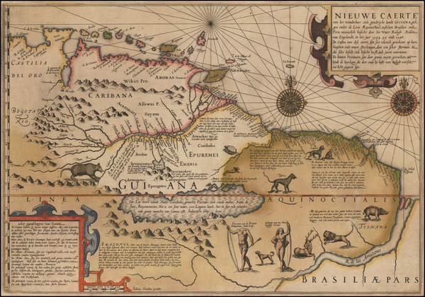 9-South America Map By Jodocus Hondius