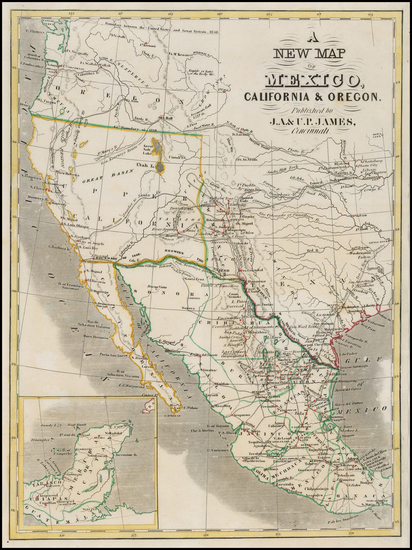 63-Texas, Plains, Southwest, Rocky Mountains and California Map By J.A. James & Co.