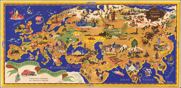 62-World, World, Europe, Europe, Mediterranean, Asia and Asia Map By J.B. Jannot