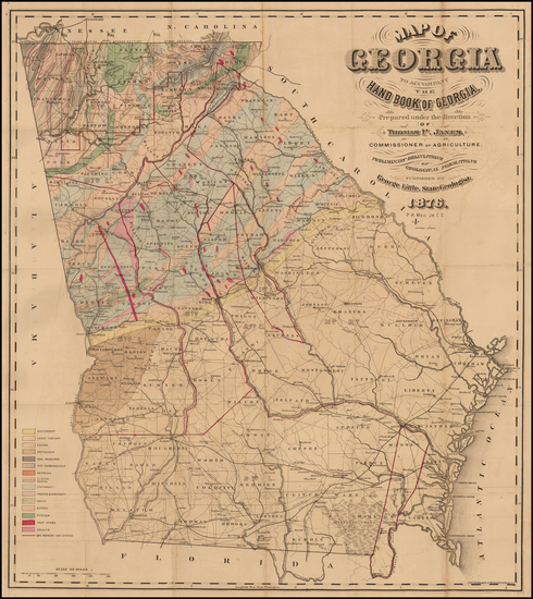 42-Southeast and Georgia Map By Thomas P. Janes
